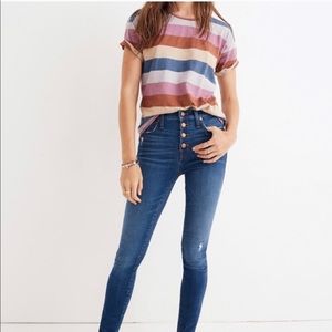 Madewell 10” High Rise Button Skinny Jeans